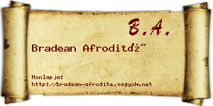 Bradean Afrodité névjegykártya